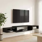 TV ormar za montažu na zid Zidna montaža Crni hrast