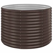 Vidaxl Visoka greda iz cinkanega jekla 100x100x68 cm rjava