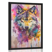 Plakat volk v imitaciji umetniške slike - 20x30 silver