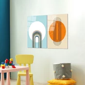 WALLXPERT Dekorativna slika od kaljenog stakla (2 komada) UV 938 45 x 65