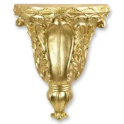 Casa Padrino baroque resin wall console gold 21.1 x H. 25.3 cm - Polyresin wall decoration console in baroque style - Baroque decorative accessories - Baroque furniture - Baroque interior