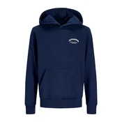 Jack & Jones Junior Majica JJEBrandes temno modra / temno siva / bela