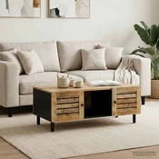 vidaXL Klubska miza Naravna 100 x 54 x 40 cm Masiven les manga