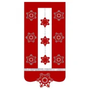 shumee R7 Panel BOŽIČNI ZASLON moderna snežinka glamurozna zavesa 60x130