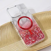 Maska Magsafe Glitter za iPhone 16 Pro Max 6.9 crvena