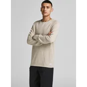 JACK & JONES Muški džemper 12157321, Bež
