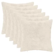 Vidaxl Prevleka za blazino 6 kos HEERLEN Bela 40 x 40 cm