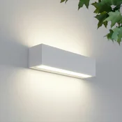 Zunanja LED-stenna svetilka Lucande Lengo, 25 cm, bela, svetloba - Sodobni - Aluminij
