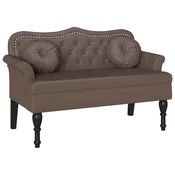 Vidaxl Chesterfield klop Rjava 120,5 x 65 x 75 cm Umjetno usnje