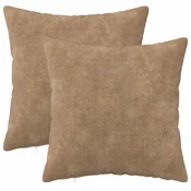 vidaXL Prevleka za blazino 2 pcs HEERLEN Taupe 40 x 40 cm Mikrofibra
