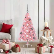 Umjetna preddekorirana božićna jelka Roza 120 cm PVC