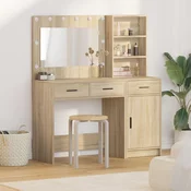 Toaletni stol s ladicama 2 pcs Smeda Konstruirano drvo