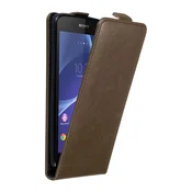 Cadorabo Cadorabo Ohišje, združljivo z Sony Xperia Z3 v kava rjava - Zaščitni ovitek v obliki flipa z magnetnim zapiranjem, (20565972)