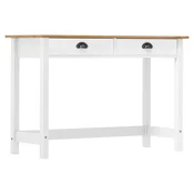 Vidaxl Konzolna mizica Hill Range z 2 predaloma 110x45x74 cm borovina