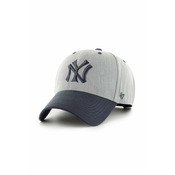 Bombažna bejzbolska kapa 47 brand MLB New York Yankees siva barva, BCPTN-MLDTT17KHP-GY10