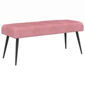Vidaxl Klop s gumbnim oblazinjenjem Roza 80 x 40 x 46 cm Žamet