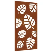 Vidaxl Vrtna stenska dekoracija 105x55 cm corten jeklo drevo