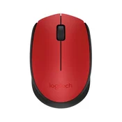 Logitech M171 Miš, Bežicni, Crveni