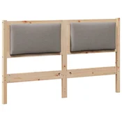 Vidaxl Vzglavje Drugo Rjava 140 cm Trdna borovina