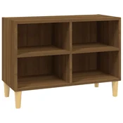 TV ormaric s nogama od masivnog drva 69,5x30x50 cm boja hrasta