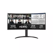 LG 34 34WR55QK-B.AEU UWQHD VA 100Hz HDMI/DP/USB/USB-C zakrivljeni monitor