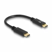 Delock kabel USB C-C 15cm 100W 5A črn 85356