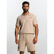 Sinsay - Pamucne kratke pantalone sa printom Smiley - BEŽ