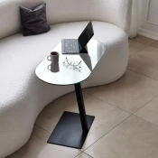 Hanah Home Klub sto Ovale Lungo 70x75x35cm Crni