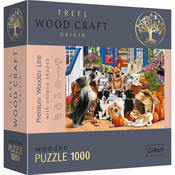 TREFL Wood Craft Origin Puzzle Pes prijateljstvo 1000 kosov
