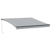 Tenda na rucno uvlacenje s LED antracit i bijela 400x350 cm