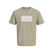 JACK & JONES Majica JCOFusion greige / bela