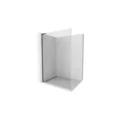 Mexen Kioto L pršna stena Walk-in 65 x 200 cm, prozorna, črna - 800-065-103-70-00