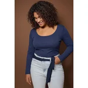 Trendyol Curve Ženska bluza Tbbaw26Af00112, Tamnoplava