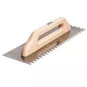 Gleterica Rostfrei, 480x130mm nazubljena 10x10mm drvena drška