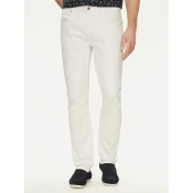 Guess Hlače iz tkanine Angels M4RAN2 WFXVB Bela Slim Fit
