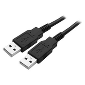 Logotip Kabel USB (2.0), USB A moški - USB A moški, 1,8 m, črn, blister, High Speed