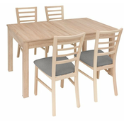 Komplet mize in stolov Bryk - Sonoma hrast/taupe