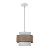 Luster na sajli JUTA 1xE27/40W/230V braon/bela