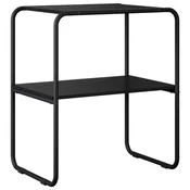 Vidaxl Konzolna miza Črni hrast 80 x 42,5 x 70 cm Inženirski les