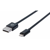 Kabel MANHATTAN, USB (M) na Lightning (M), MFi, 1.8m