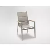 Garden Line ALUMINIJSKA VRTNA STOLICA POLYWOOD 64 x 55 x 91 CM BEŽ *9484