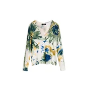 Desigual Pulover temno modra / gorčica / oliva / bela
