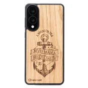 shumee Lesen ovitek Bewood za Samsung Galaxy S25 Edge, sidrni hrast