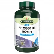 Natures Aid Laneno olje kapsule 1000 mg, 180 kapsul