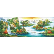 shumee Diamantno vezenje Gorska pokrajina 52x140 cm