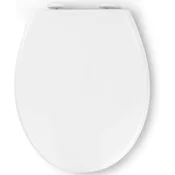 WC deska z mehkim zapiranjem, oblika O, nastavljivi tečaji, BELA