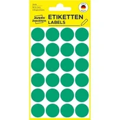 Avery Zweckform Okrogle etikete Avery, 18 mm, zelene