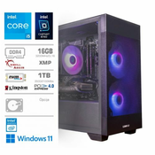 Računalnik MEGA MT S7X GAMER i5-13400/B760/16GB/1TB-4.0/Intel 730-VGA HDMI 2xDP /750W-88%/Win11Home črna