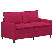 Vidaxl Kavč Vinorodna rdeča 156 x 81 x 87,5 cm Žamet