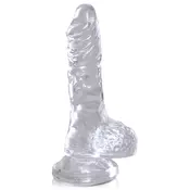 Realistični dildo King Cock z modi 4, prozoren